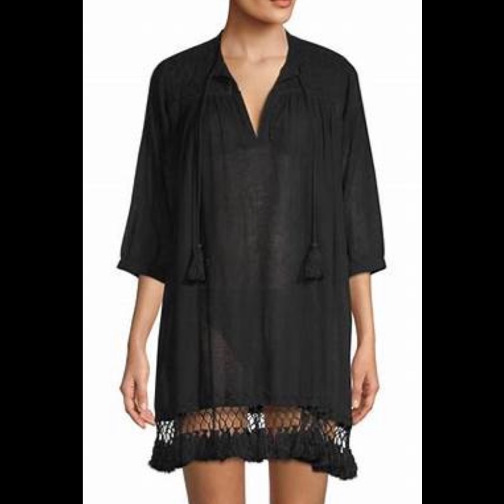Roller rabbit Serafina black tunic coverup